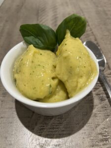 Mango Basil Sorbet