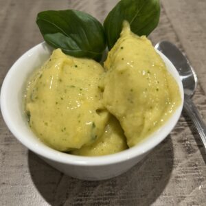 Mango Basil Sorbet