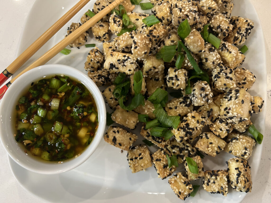 Sesame Crusted Tofu Plated