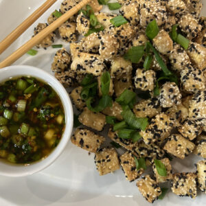 Sesame Crusted Tofu Plated